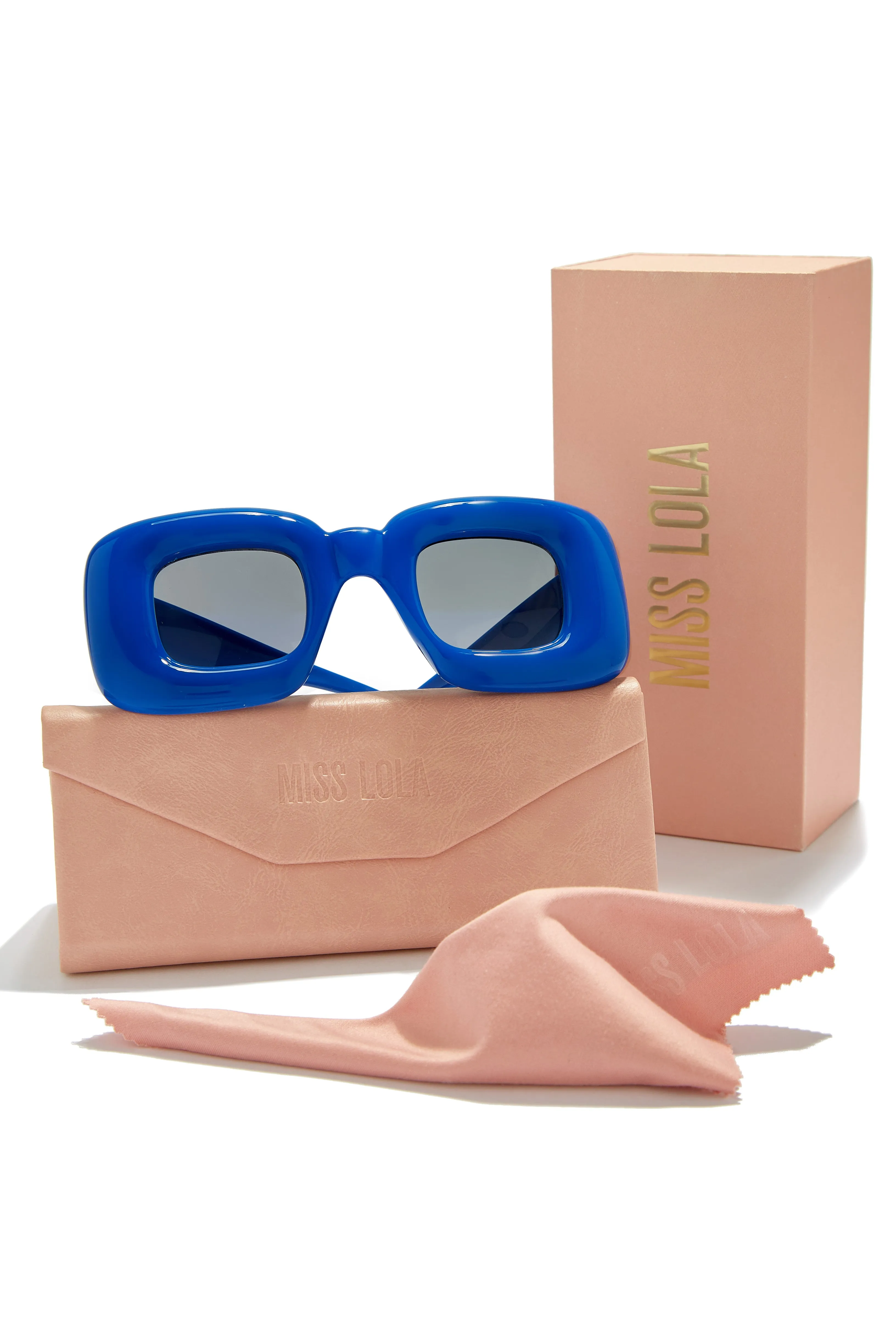 Happy Days Oversized Sunglasses - Blue