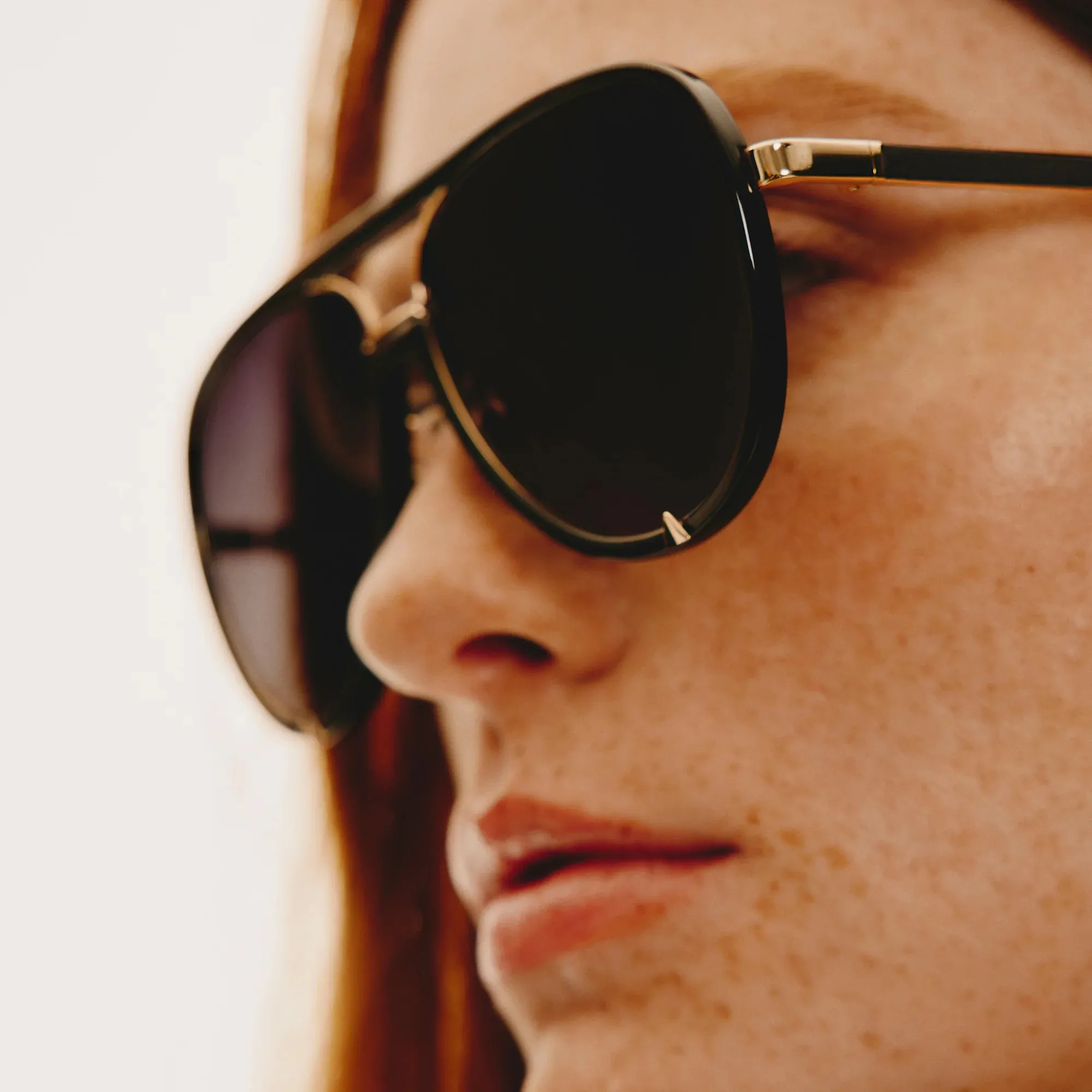 High Profile -Black Gold Frame / Smoke Taupe Polarized Lens