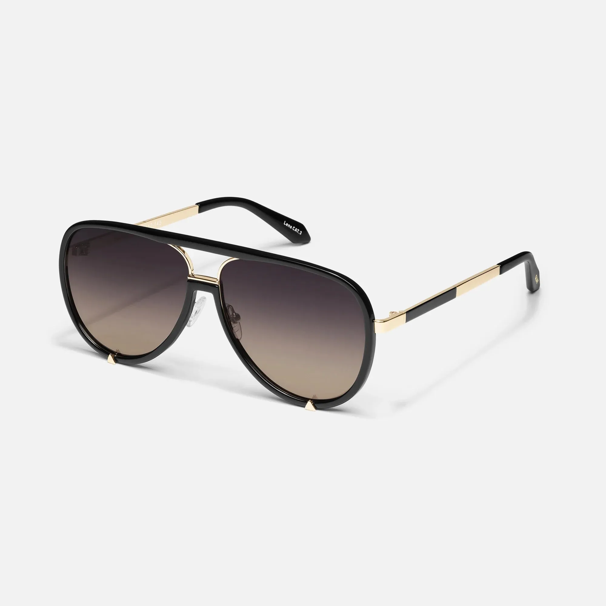 High Profile -Black Gold Frame / Smoke Taupe Polarized Lens