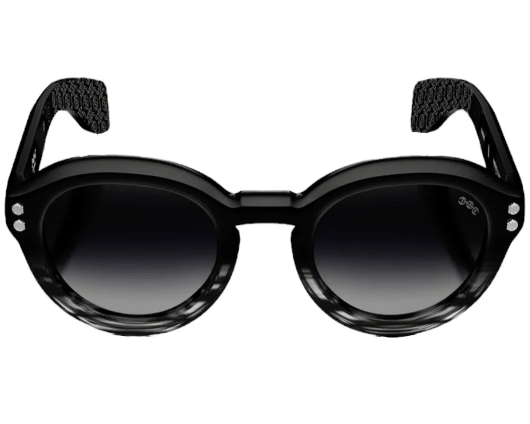 HOORSENBUHS MODEL III | BLACK GREY TORTOISE FADE ROUND SUNGLASSES