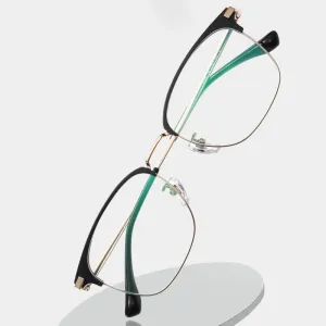 Hotochki Mens Full Rim Browline Square Titanium Eyeglasses Yj2036