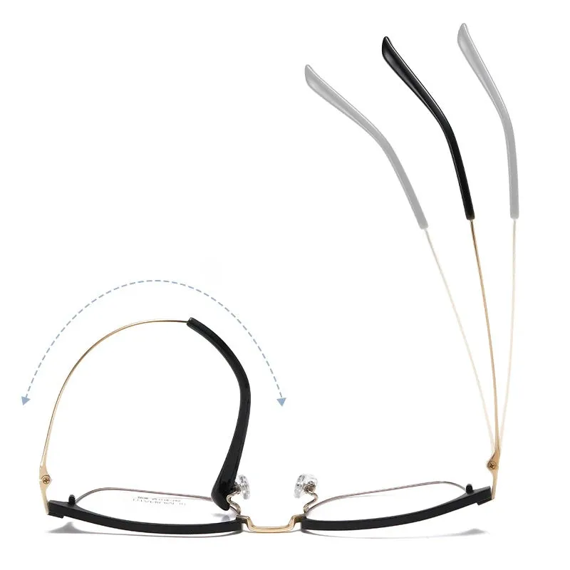 Hotochki Mens Full Rim Browline Square Titanium Eyeglasses Yj2036
