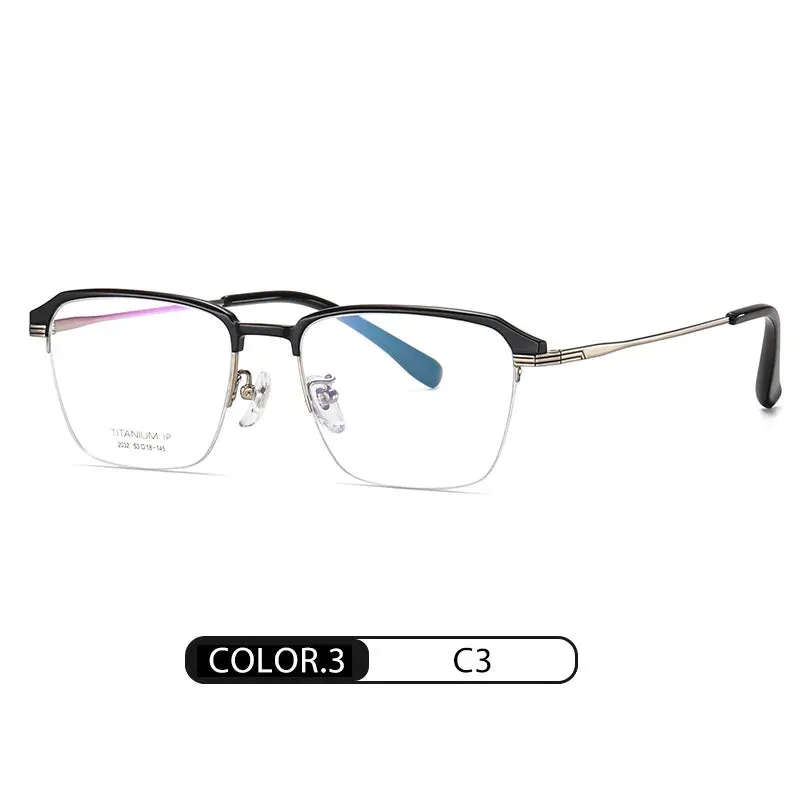 Hotochkin Mens Semi Rim Square Titanium Yj2032