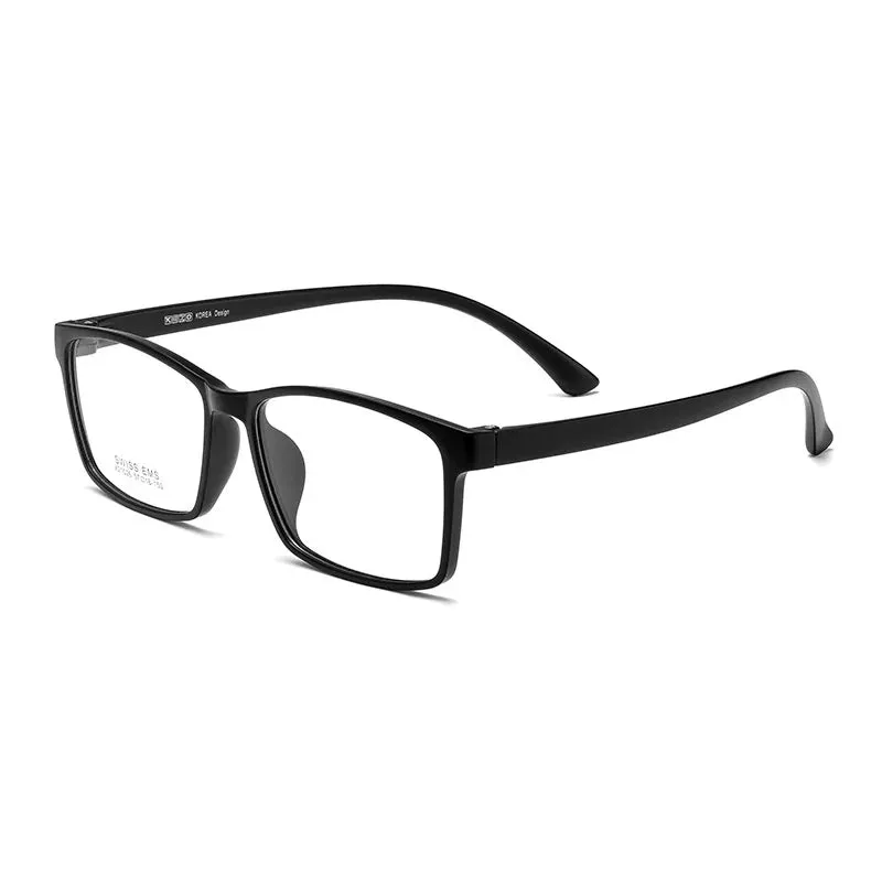 KatKani Mens Full Rim Large Square Plastic Eyeglasses X21026r