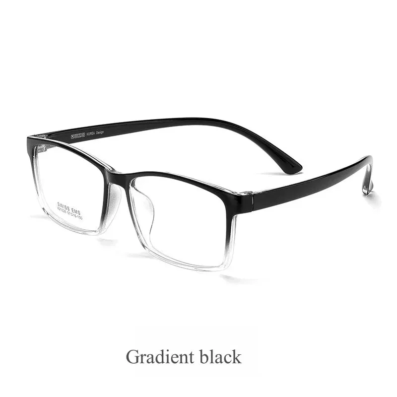 KatKani Mens Full Rim Large Square Plastic Eyeglasses X21026r
