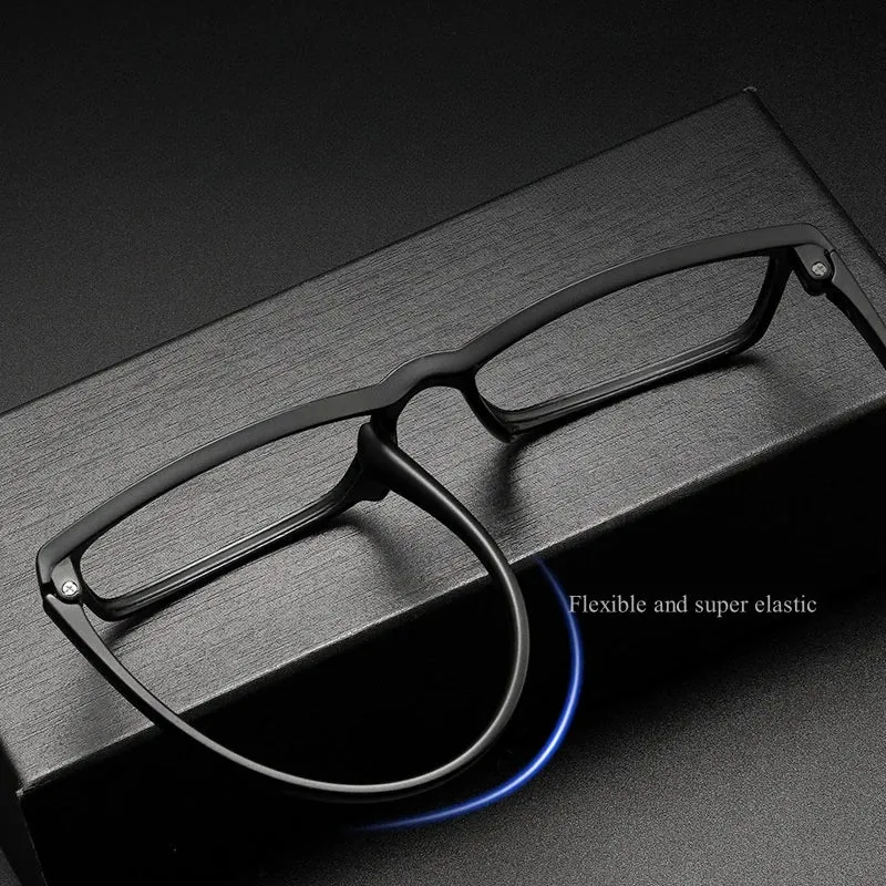 KatKani Mens Full Rim Large Square Plastic Eyeglasses X21026r