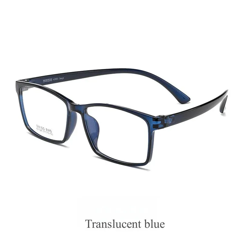 KatKani Mens Full Rim Large Square Plastic Eyeglasses X21026r