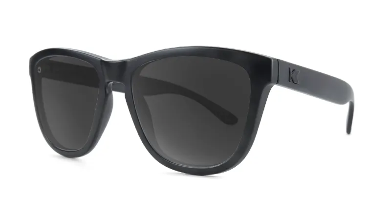 Knockaround Premiums Matte Black Frame - Black Smoke Lens - Polarized Sunglasses