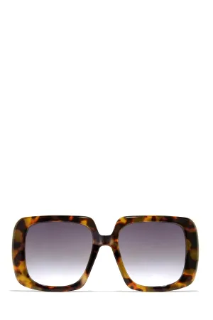 Krissa Oversized Square Sunglasses - Tortoise