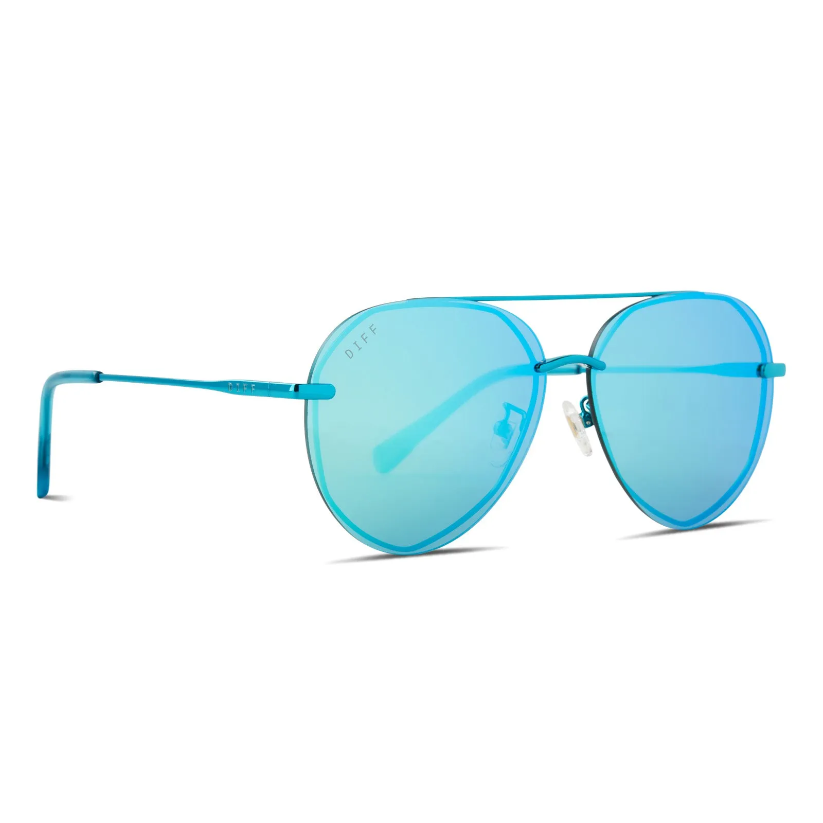 LENOX - TURQUOISE METALLIC   TEAL MIRROR   POLARIZED SUNGLASSES