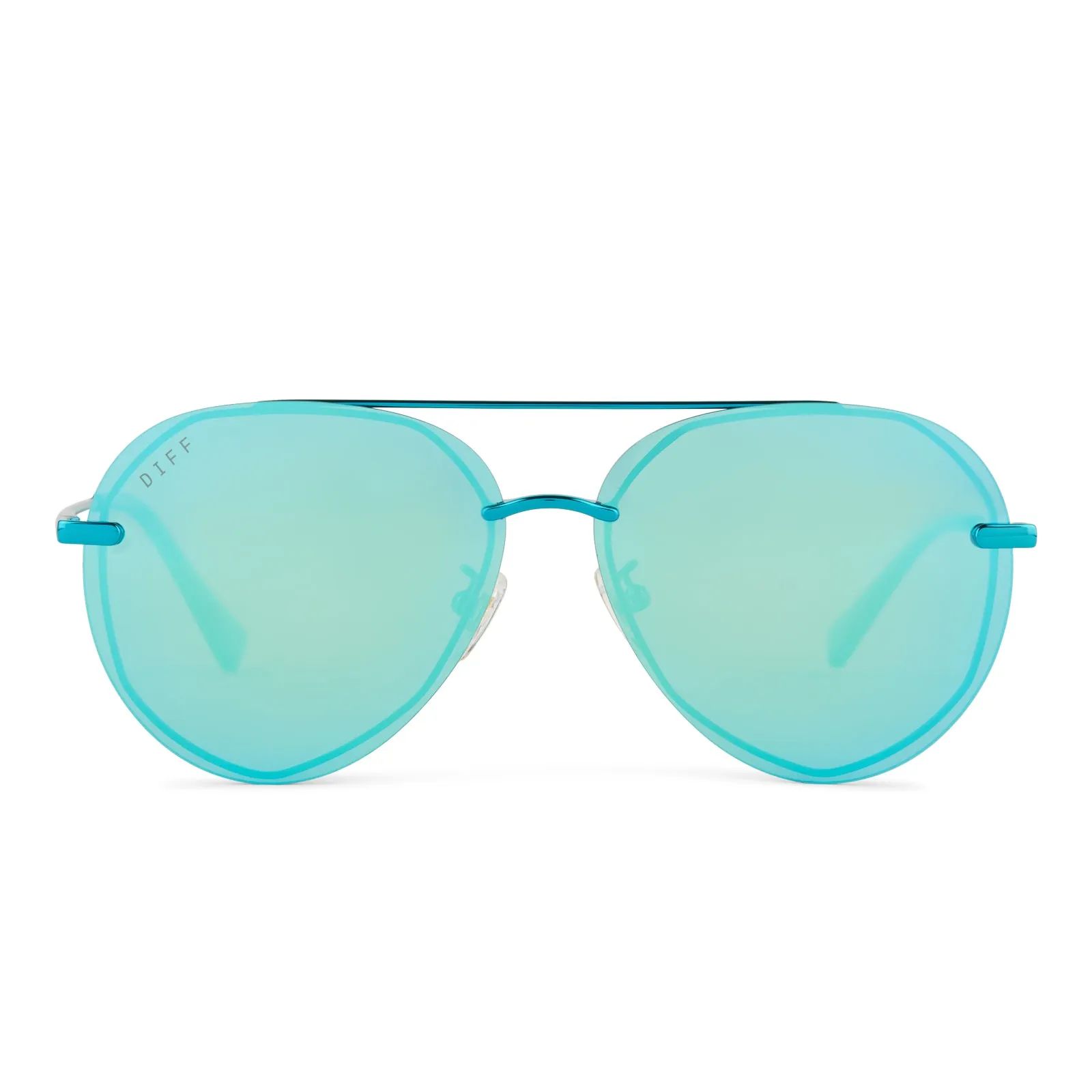 LENOX - TURQUOISE METALLIC   TEAL MIRROR   POLARIZED SUNGLASSES