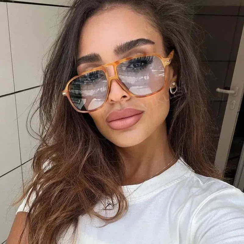 Luxury Oversized Black Retro Square Sunglasses for Women