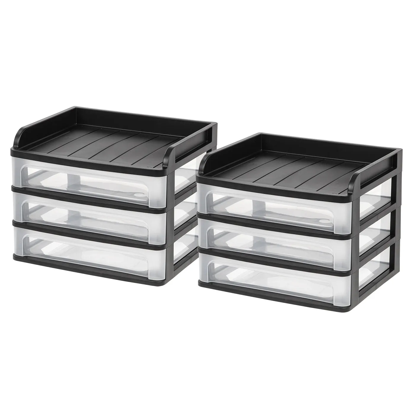 Medium Desktop Drawer System, 2 Pack, Black