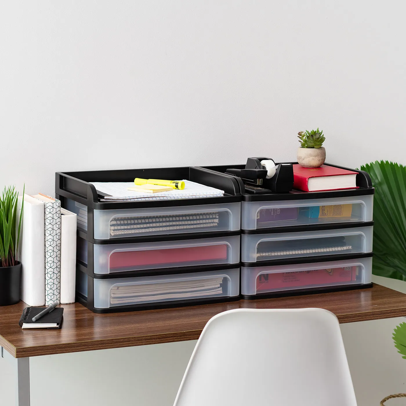 Medium Desktop Drawer System, 2 Pack, Black