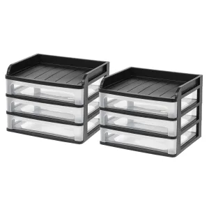 Medium Desktop Drawer System, 2 Pack, Black