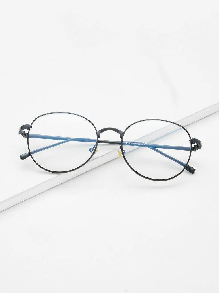 Metal Frame Clear Lens Glasses