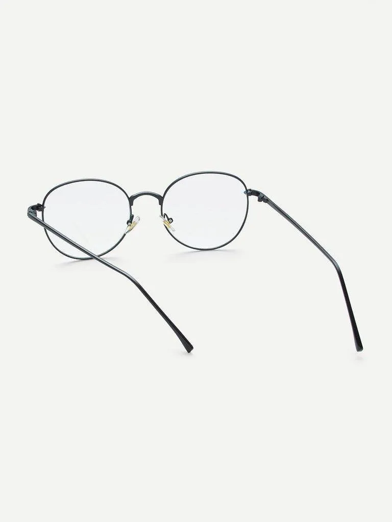 Metal Frame Clear Lens Glasses