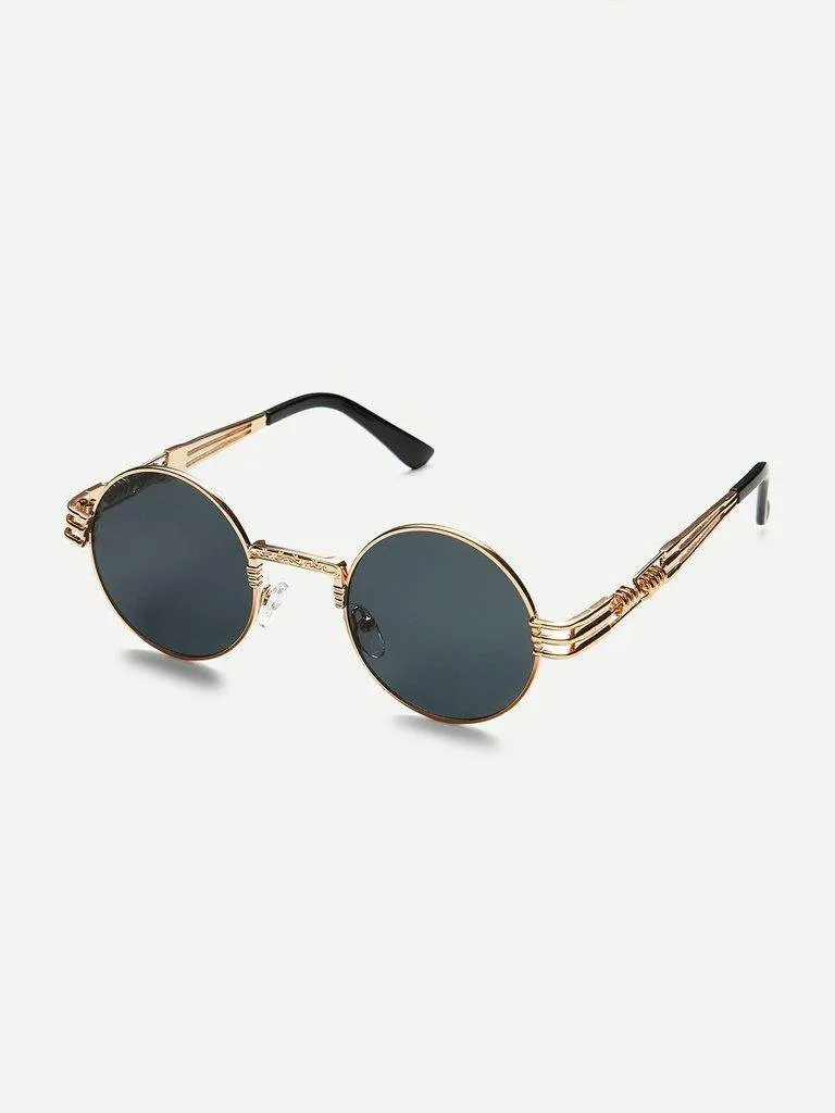 Metal Frame Round Sunglasses