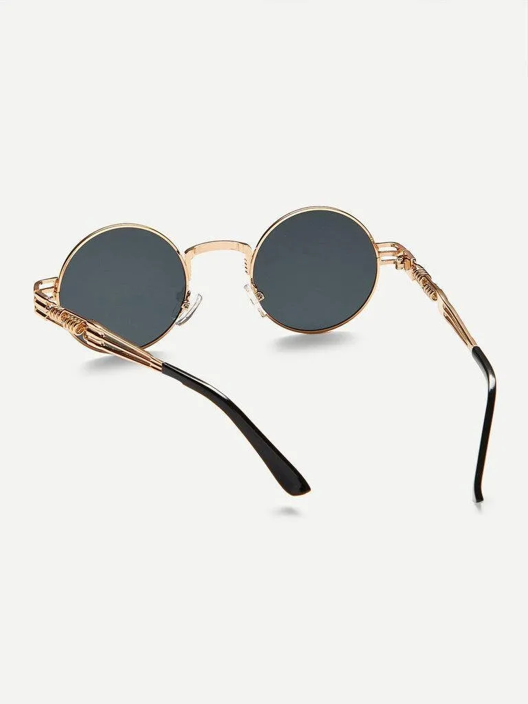 Metal Frame Round Sunglasses