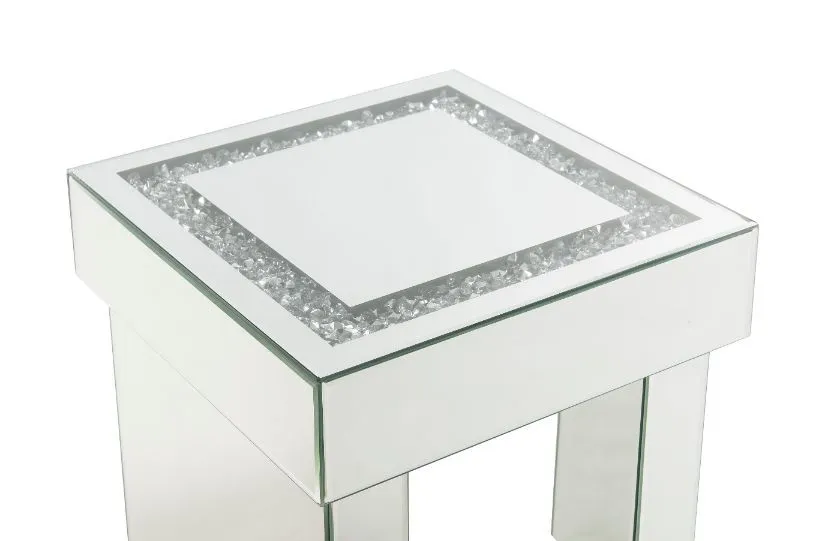 Noralie - End Table - Mirrored & Faux Diamonds - Wood