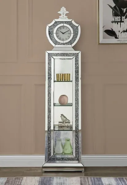 Noralie - Grandfather Clock - Mirrored - Wood - 63"