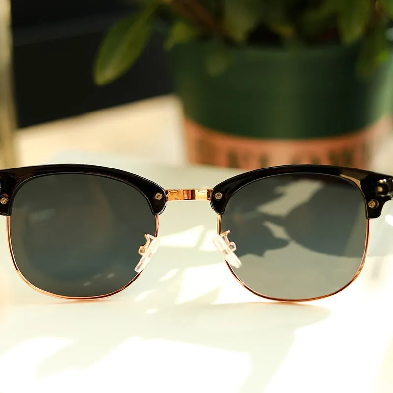 Oley Unisex Round Tr 90 Alloy Polarized Sunglasses Y3016