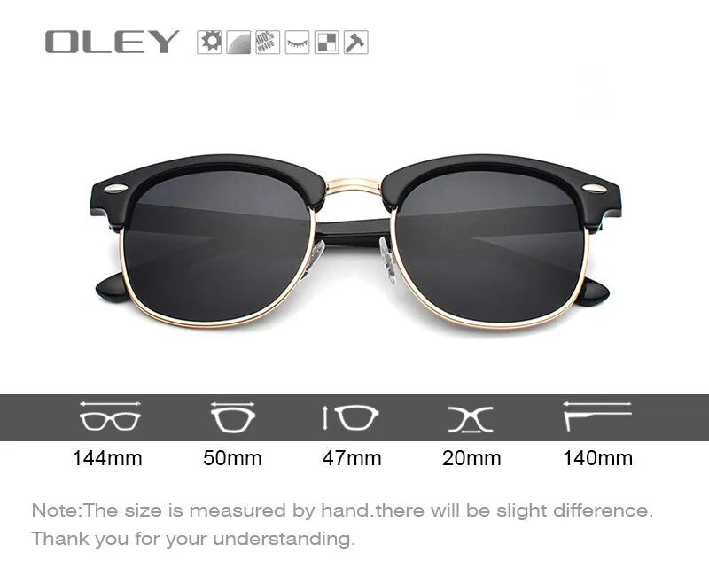 Oley Unisex Round Tr 90 Alloy Polarized Sunglasses Y3016