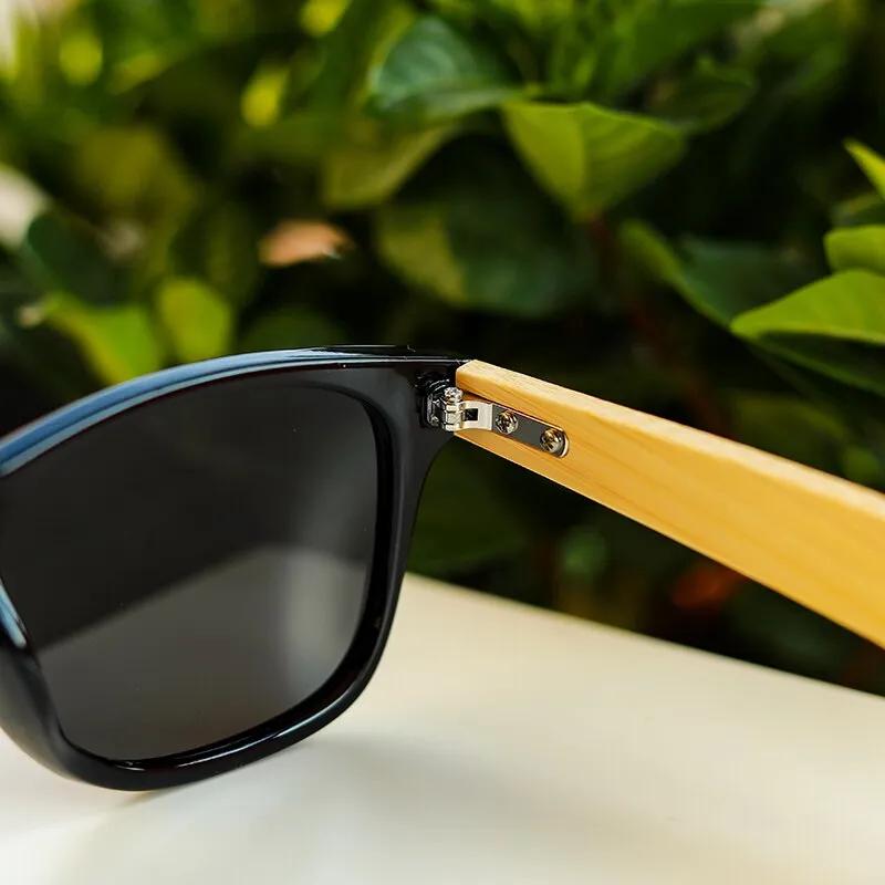 Oley Unisex Square Bamboo Wood Handcrafted Polarized Sunglasses Yz2140
