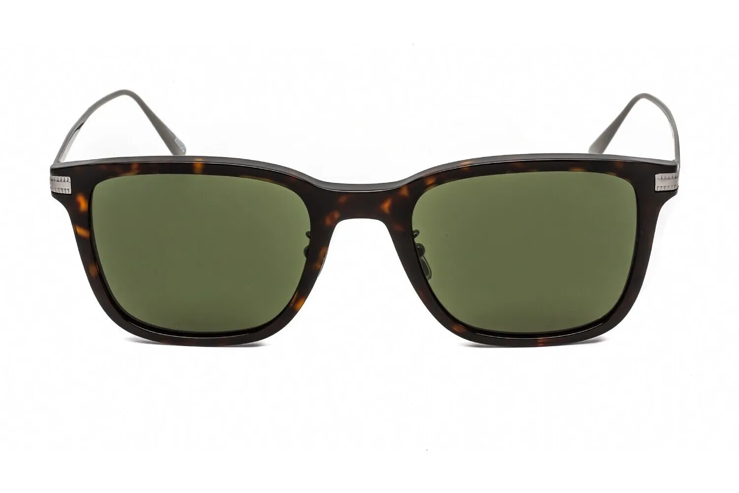 Omega Classic Dark Havana Green Square Sunglasses