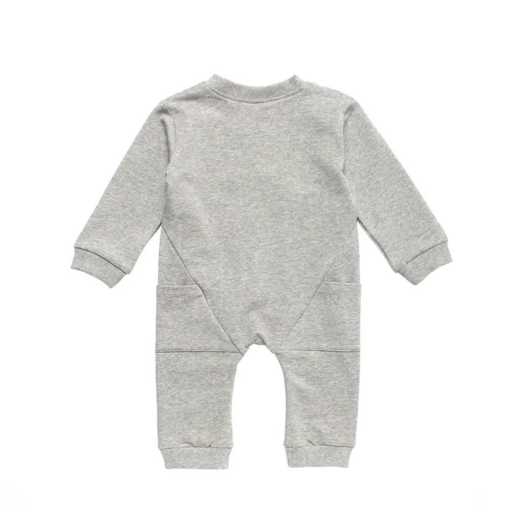 Organic Cotton Long Sleeve Biker Romper