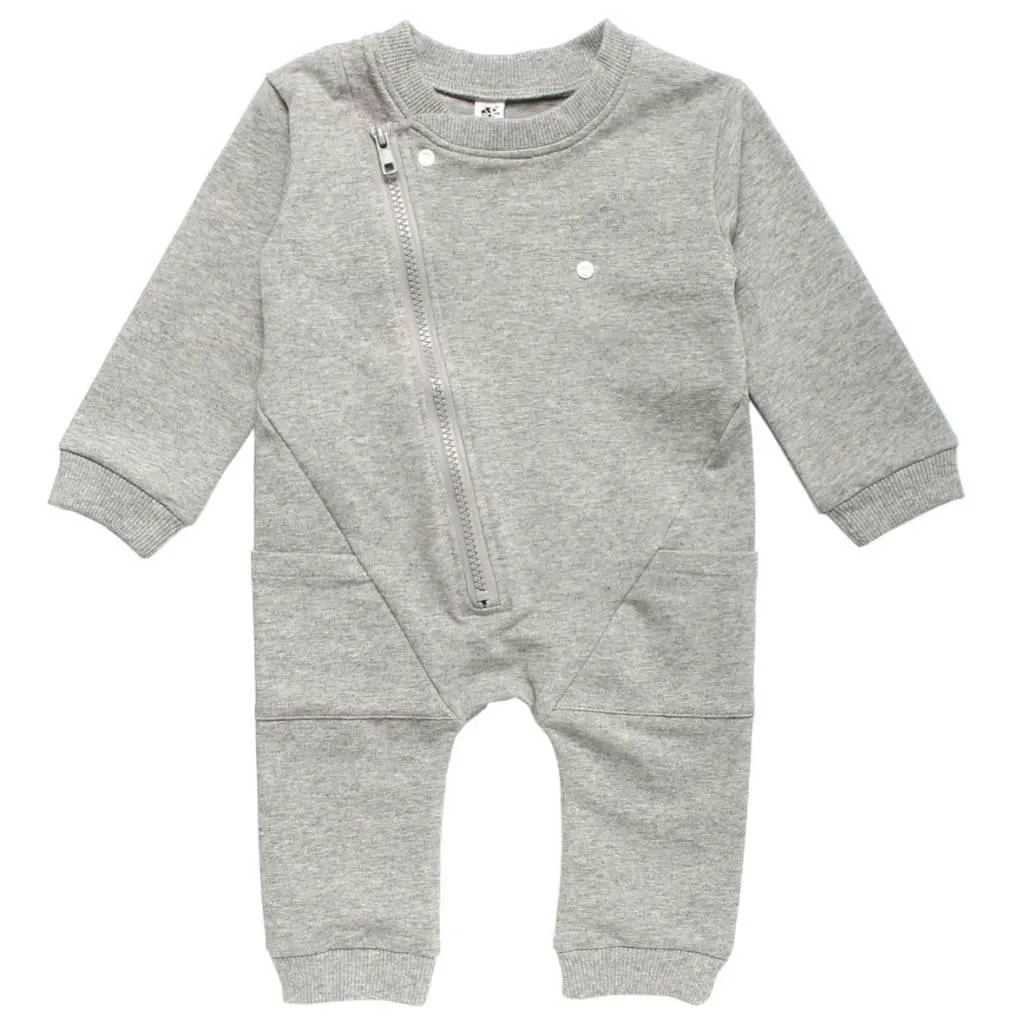 Organic Cotton Long Sleeve Biker Romper