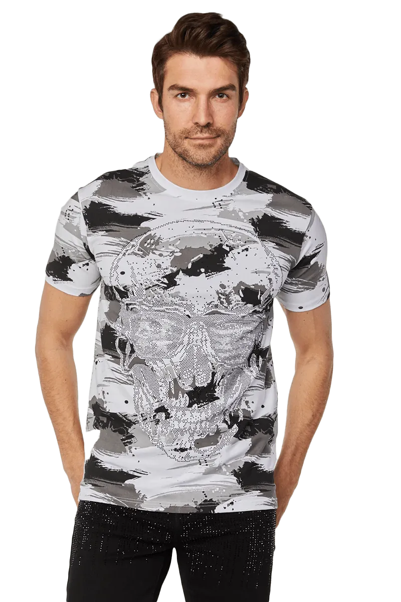 Platini Stonework Round Neck Slim Cut T-shirt