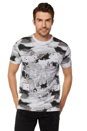 Platini Stonework Round Neck Slim Cut T-shirt