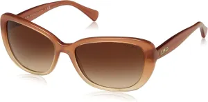 Ralph Lauren Women's 0RA5215 Rectangular Sunglasses, Beige Gradient & Beige, 57 mm