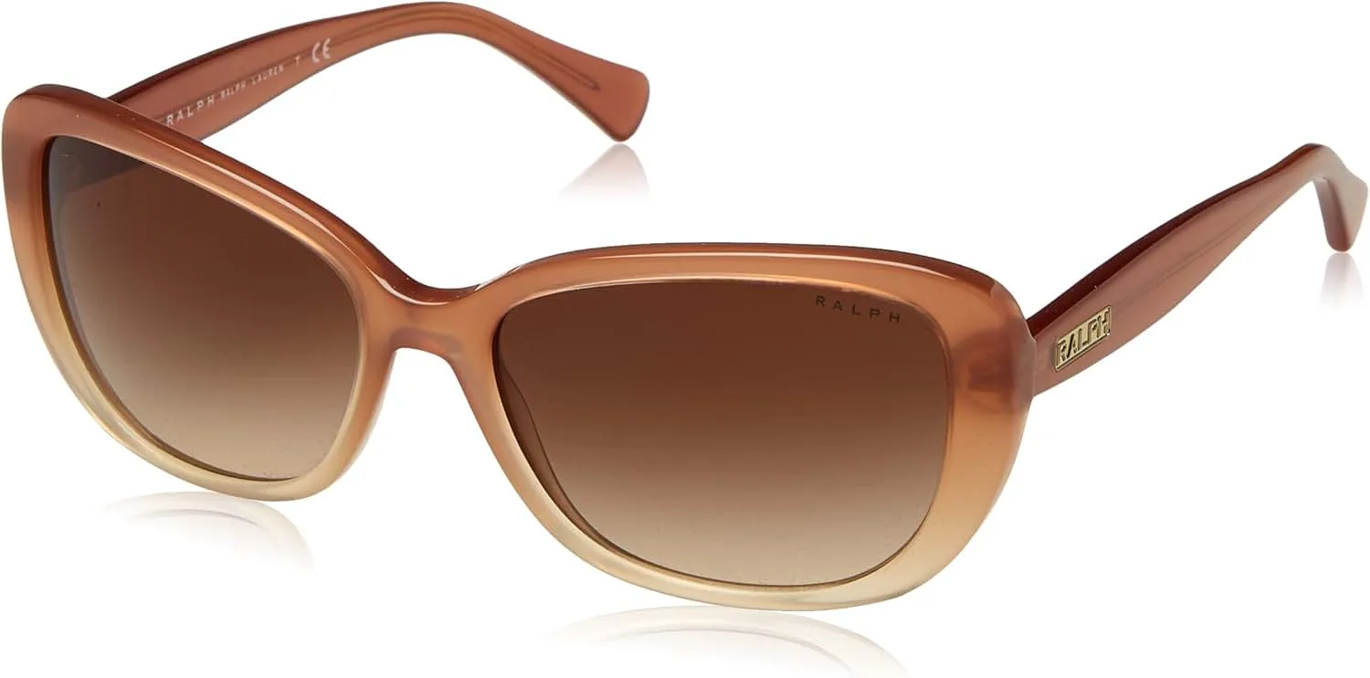 Ralph Lauren Women's 0RA5215 Rectangular Sunglasses, Beige Gradient & Beige, 57 mm