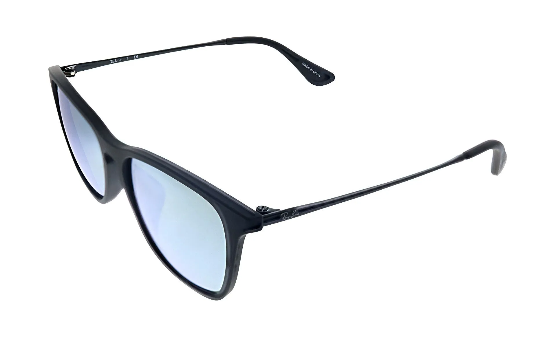 Ray Ban Black Sunglasses with Silver Mirror Lenses-RJ_9061SF_700530_52mm