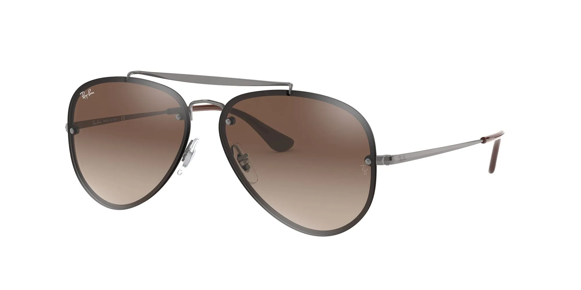 Ray Ban Gunmetal Sunglasses with Brown Gradient Lenses-RB_3584N_004/13_61mm