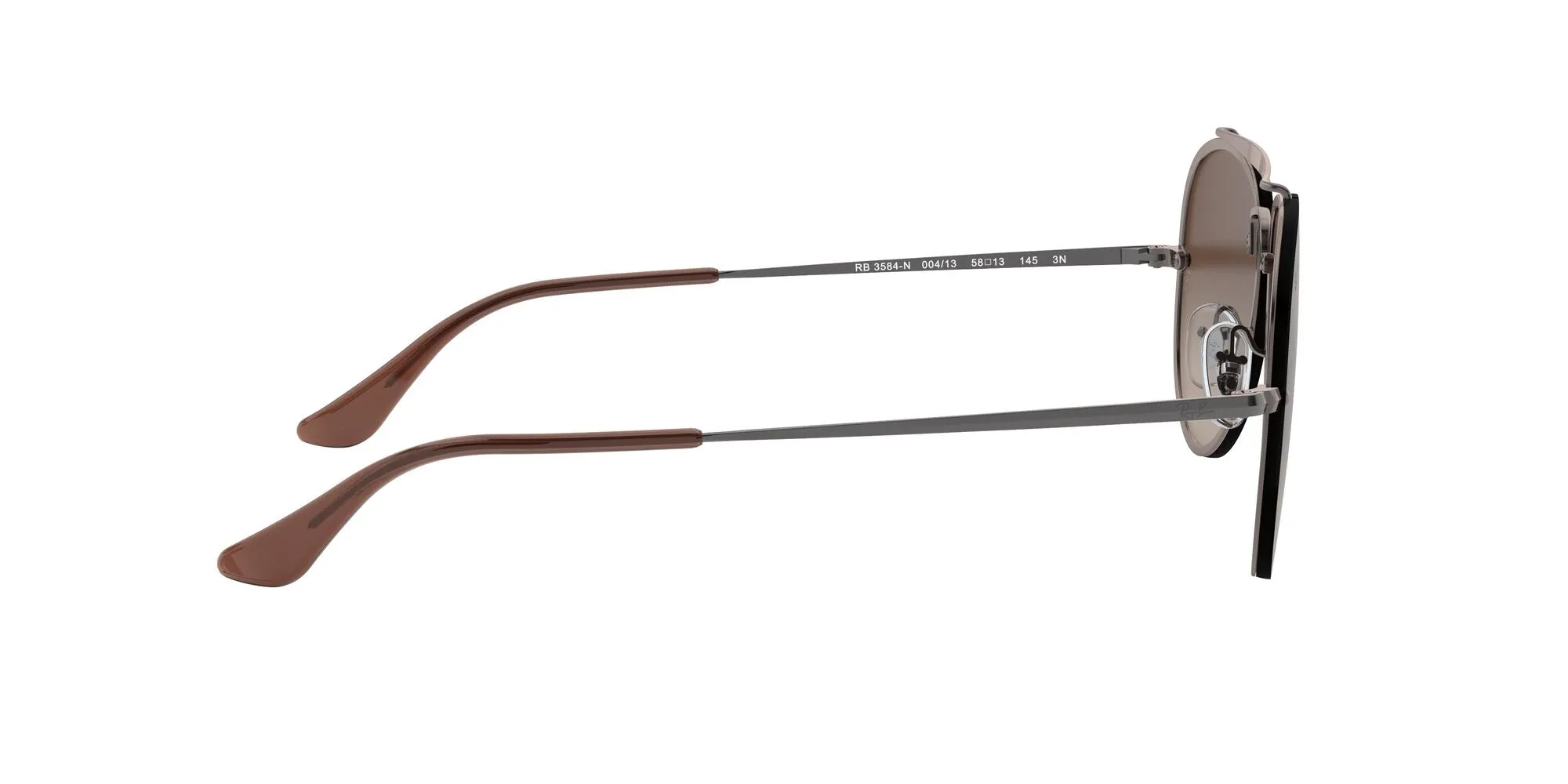 Ray Ban Gunmetal Sunglasses with Brown Gradient Lenses-RB_3584N_004/13_61mm