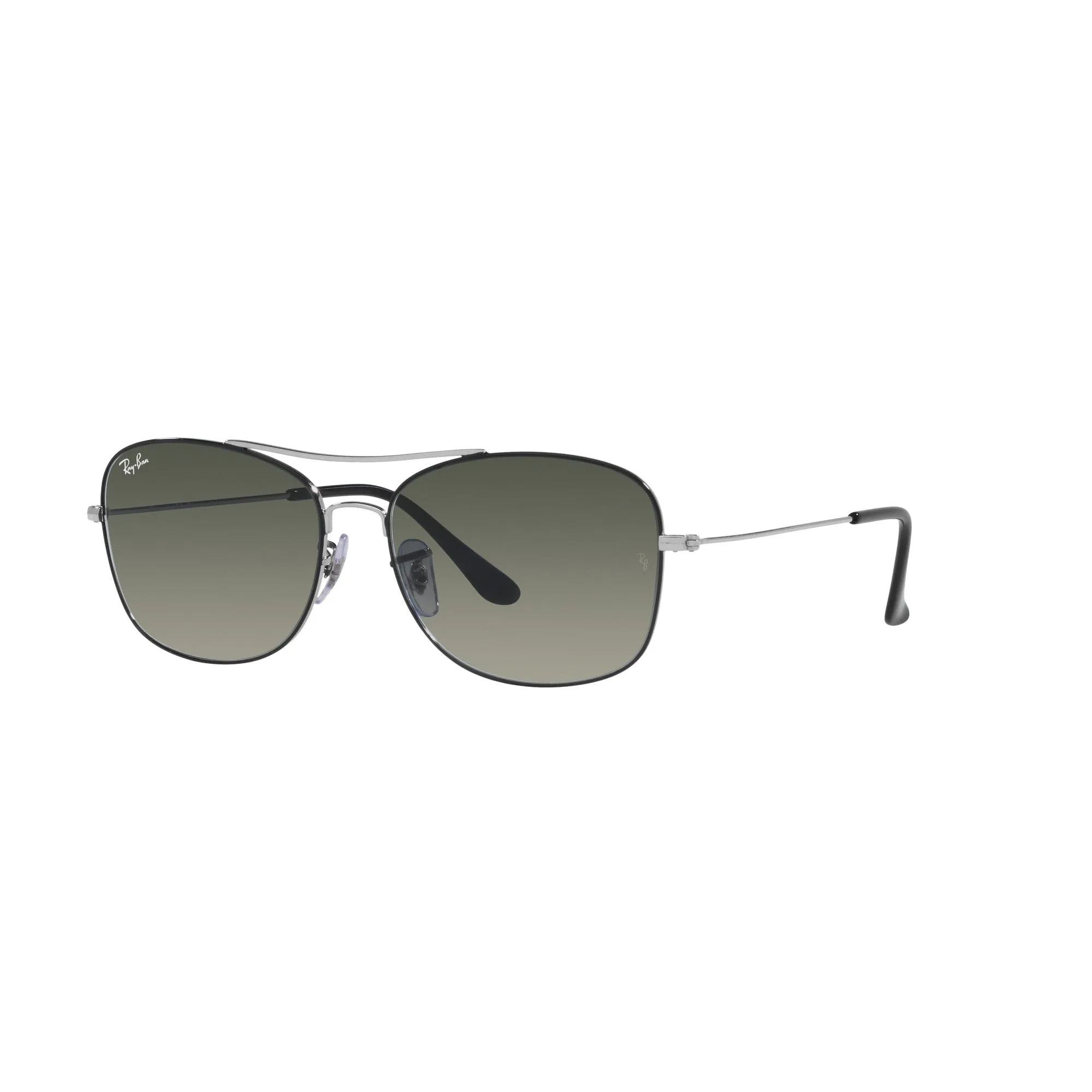 Ray Ban Silver Sunglasses with Grey Gradient Lenses-RB_3799_914471_57mm