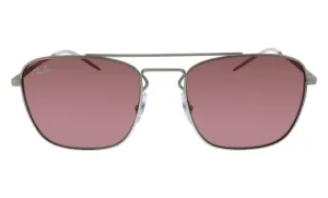Ray Ban Silver Sunglasses with Purple Anti-Reflective Lenses-RB_3588_911675_55mm
