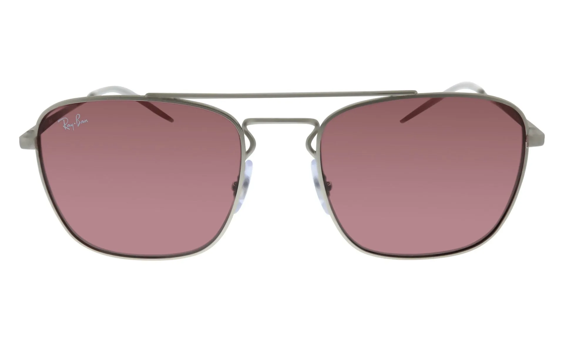 Ray Ban Silver Sunglasses with Purple Anti-Reflective Lenses-RB_3588_911675_55mm