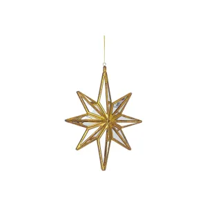 RAZ Mirrored Star Ornament Gold 25cm
