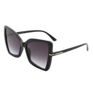Rectangular Cat Eye Sunglasses - Black