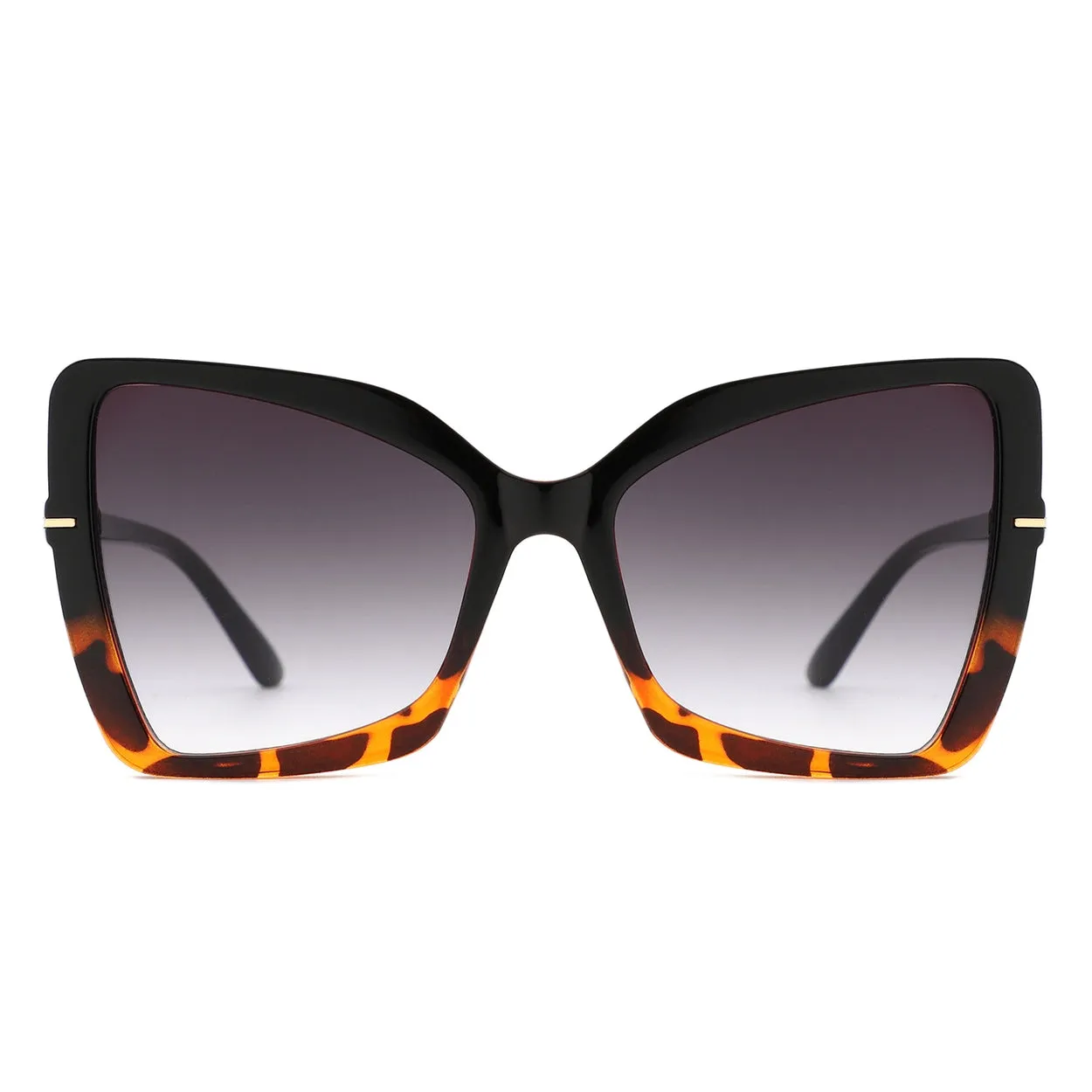 Rectangular Cat Eye Sunglasses - Two Tone