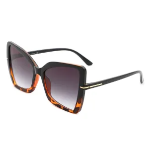 Rectangular Cat Eye Sunglasses - Two Tone