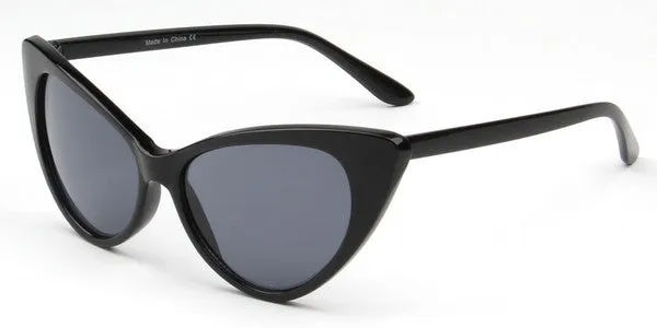 Retro Cat Eye Sunglasses in Black