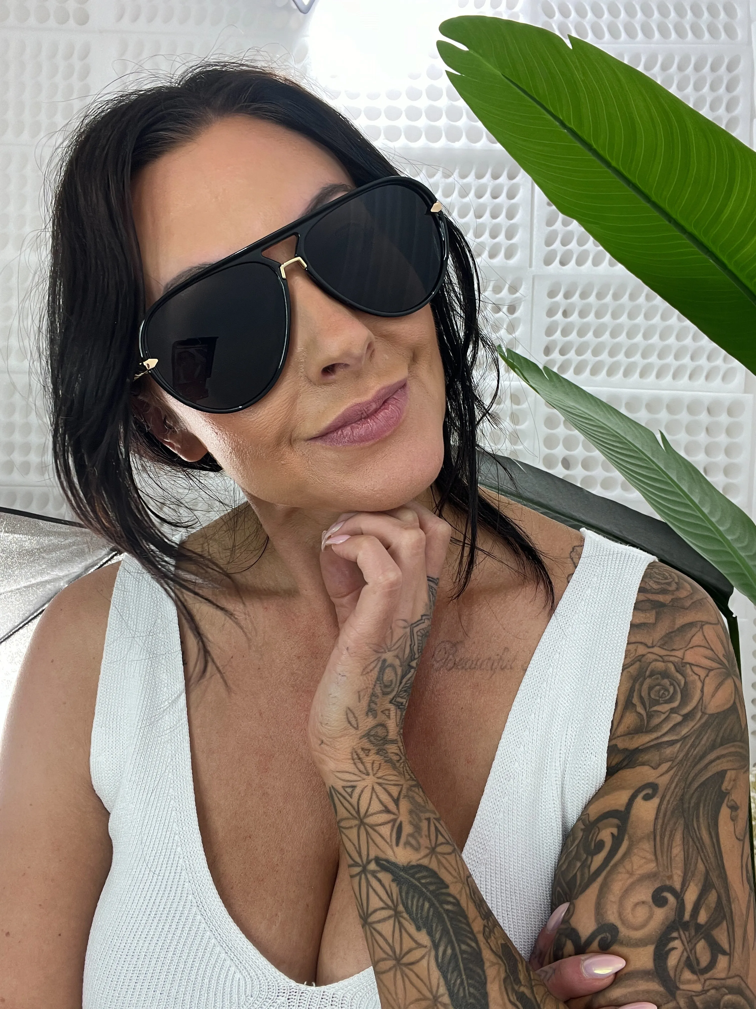 Rio Aviator Sunglasses - Black