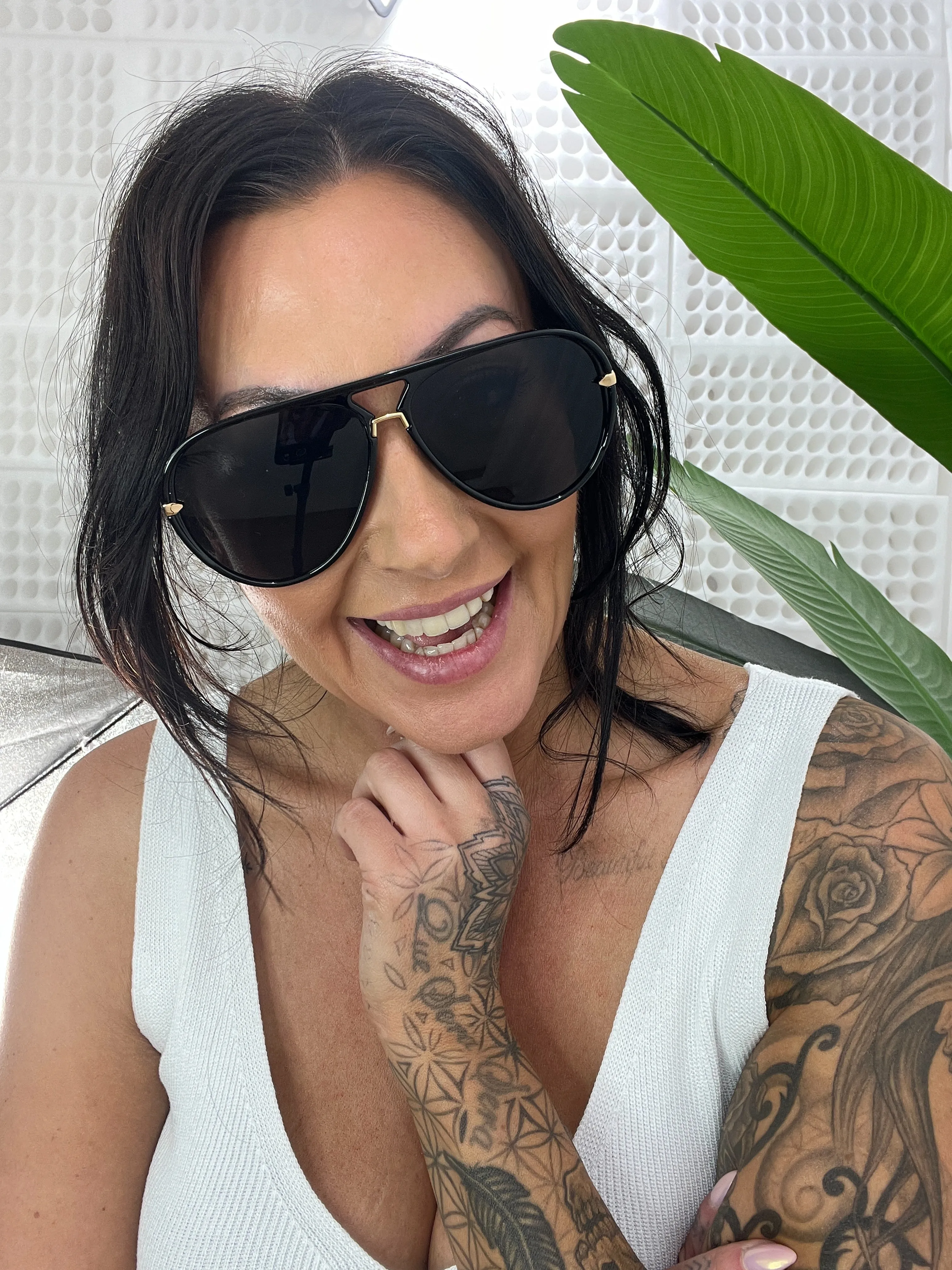 Rio Aviator Sunglasses - Black