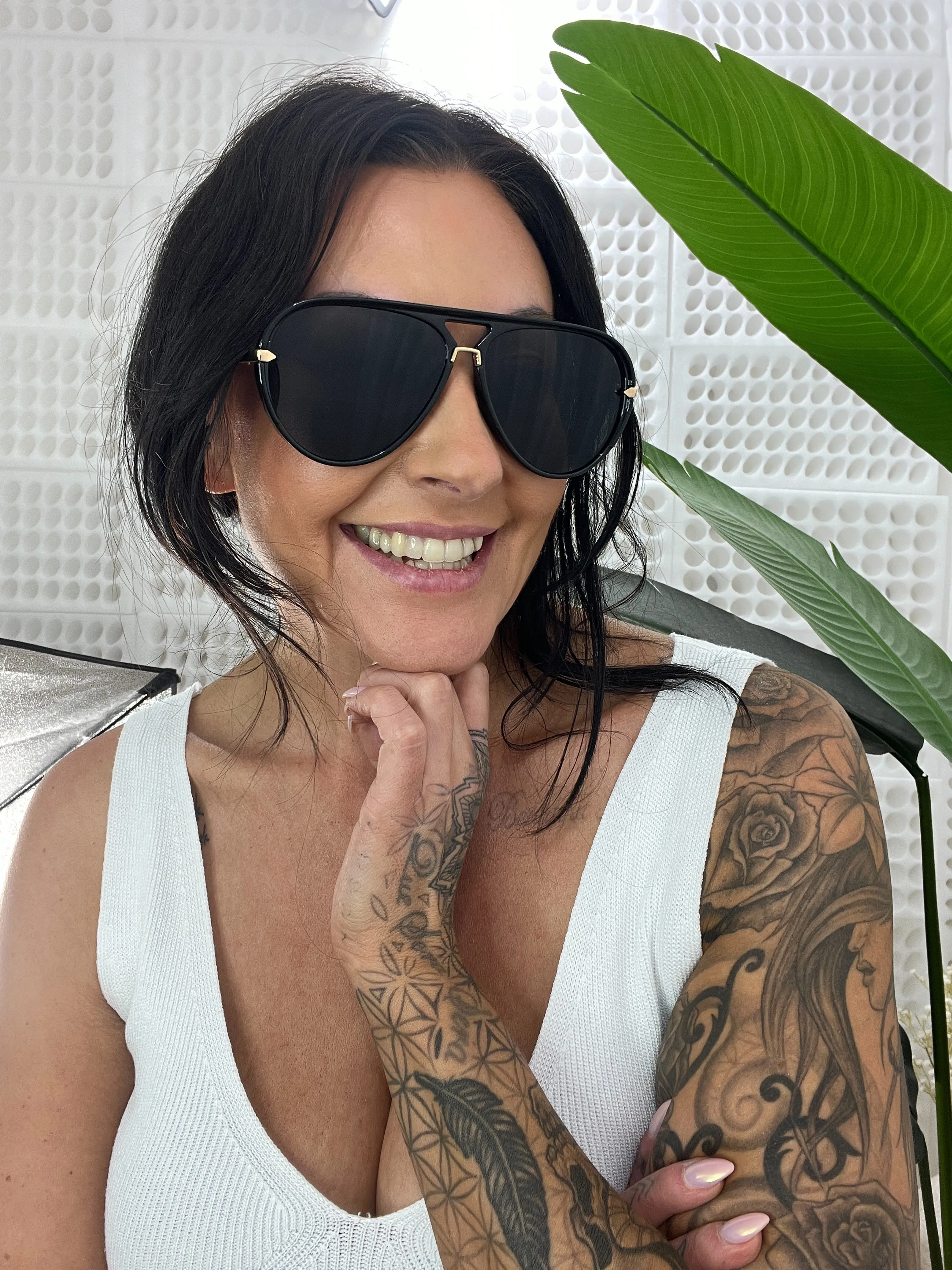 Rio Aviator Sunglasses - Black