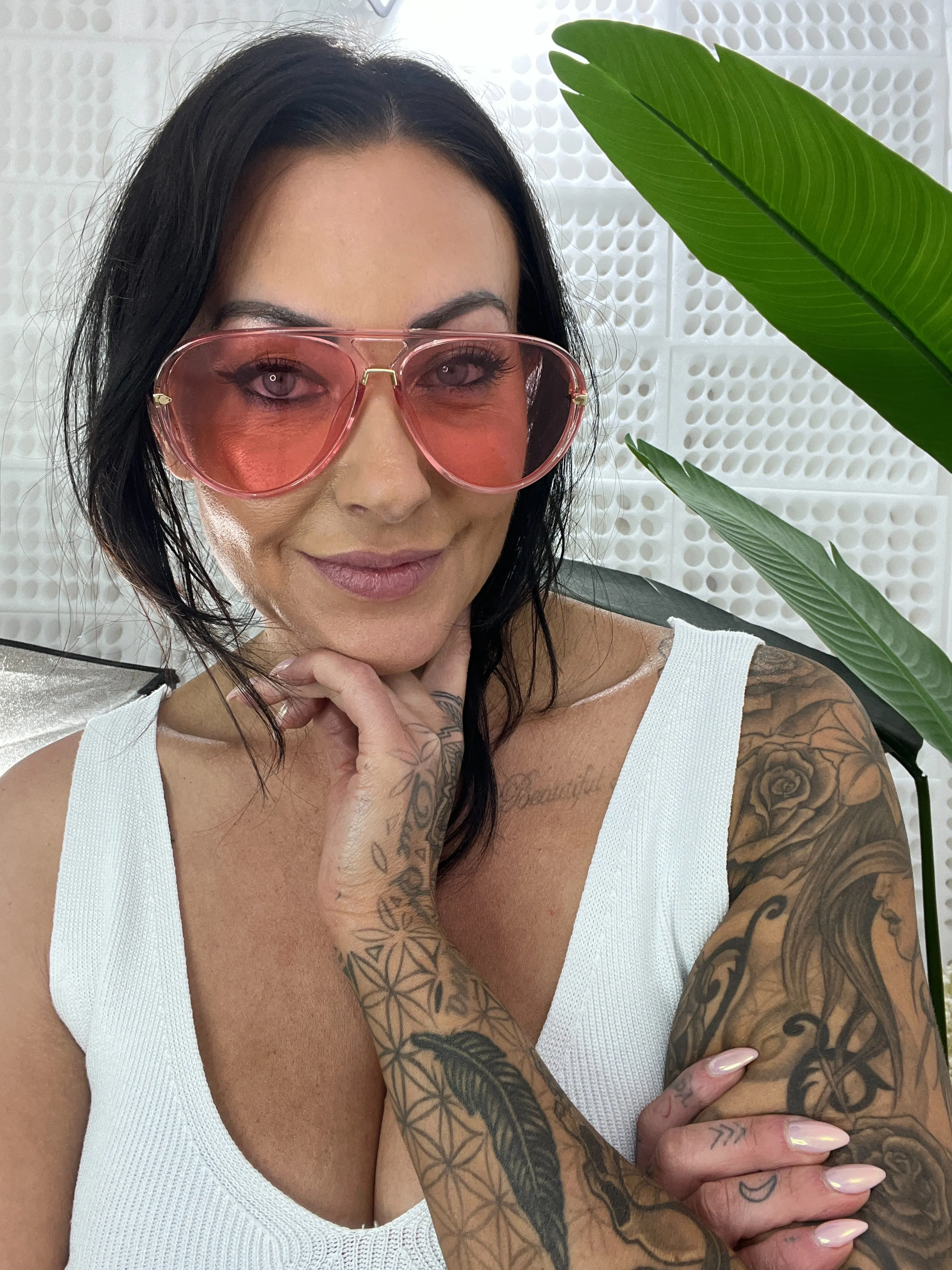 Rio Aviator Sunglasses - Pink